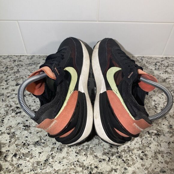 Nike Waffle One Black Lime Green Pink DC2533 002 Women’s Size 7.5 - Picture 6 of 8